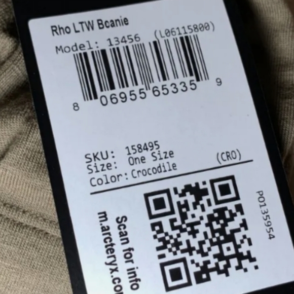 NWT ARCTERYX LEAF Rho LTW Crocodile Wool Beanie Hat Cap toque OSFM Unisex - Picture 5 of 9